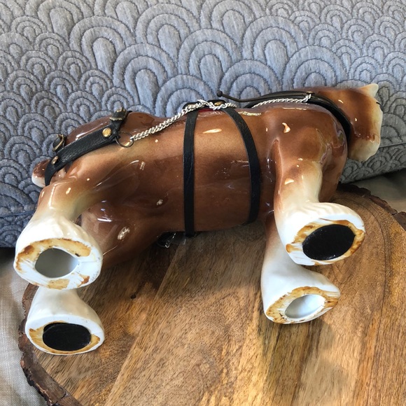 ANTIQUE MCM Porcelain Horse Clydesdale w/ accoutrements Figurine Budweiser Beer - Picture 14 of 16